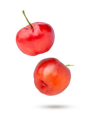 Acerola cherry on transparent background.