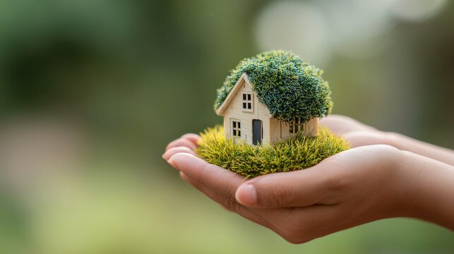 World Habitat Day eco-friendly housing model symbolizing sustainability, safe homes, environmental care, and green building practices for all