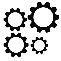 Colorful gear wheels

Industrial cog icons

Engineering gear symbols

Machinery wheel illustration

Multicolor cogwheel design