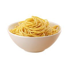 Bowl of Spaghetti isolated on transparent background