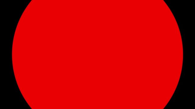 Red circle wipe transition animation screen loop with alpha channel. 4k video