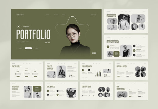 Elegant Creative Fashion Portfolio & Moodboard Presentation Template
