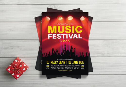 Music Festival and Concert Party Flyer Template
