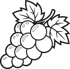 Sweet Treat Grapes Illustration – Vineyard Fruit Logo Design