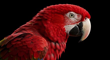 Fototapeta premium Red macaw close up
