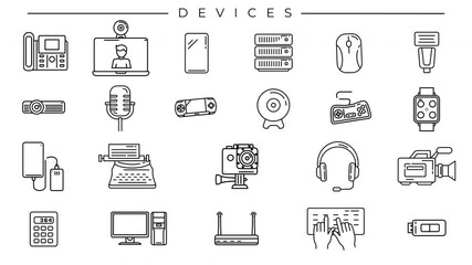 Device icons set. video

 - Powered by Adobe
