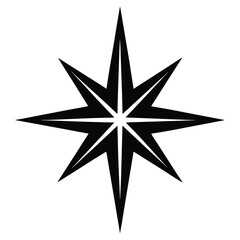 Obraz premium advent star silhouette vector illustration