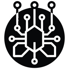 Obraz premium ai recognition silhouette vector illustration