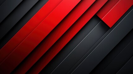 Abstract Geometric Pattern of Diagonal Red and Black Stripes