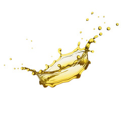 Fototapeta premium refreshing lemon juice splash liquid explosion isolated on white background