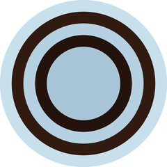 Abstract Target Design with Brown Concentric Circles on Light Blue Background | Minimalist Graphic for Branding, UI Elements and Modern Art