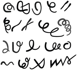 check mark in a box arrow, crows, line, stars, oval, squared, serial, white background