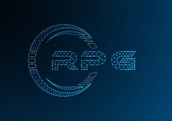 RPG low poly letter logo vector design. RPG lower poly logo design. Low poly logo.