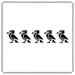 Eerie minimalist raven pattern for gothic designs, evoking mystery and folklore, perfect for Halloween projects and dark themes with a touch of vintage charm