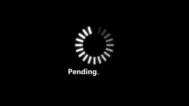 Pending circle icon, Loopable Pending circle animation on black background.animated circle loading gif video icon. animation - Pending circle icon.animation on circle Pending icon. 4k video