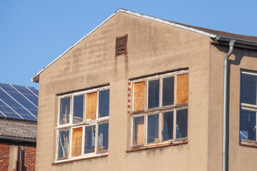 Alter verfallener Hafenschuppen, Bremen, Deutschland