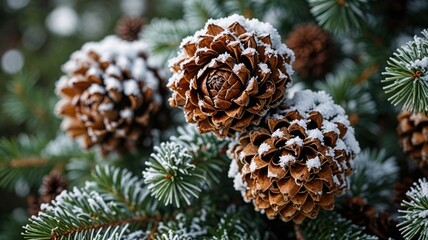 Frosted Pine Cones
