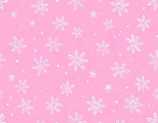 Delicate floral pattern on a pastel pink background