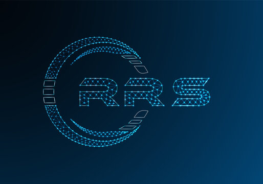 RRS low poly letter logo vector design. RRS lower poly logo design. Low poly logo.