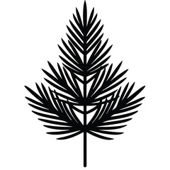 Naklejka premium pine branch silhouette vector illustration