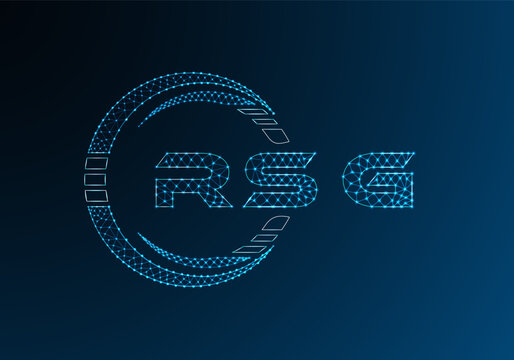 RSG low poly letter logo vector design. RSG lower poly logo design. Low poly logo.