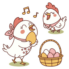 Cartoon style animal set