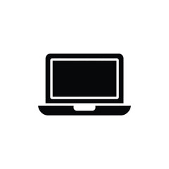 Modern laptop computer icon symbol for digital technology and connectivity