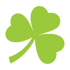 A vibrant green shamrock, symbolizing irish luck and st patricks day a simple yet elegant design for various celebratory themes