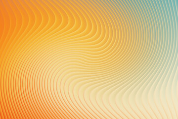 Swirling abstract lines with orange and blue gradient background