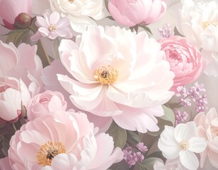 Delicate pastel floral bouquet