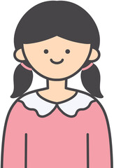 Cute Girl Character Illustration