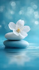 zen spa concept with relaxation, spirit, rock