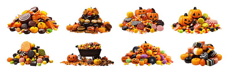 Colorful Halloween candy assortment