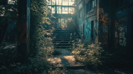 abandoned and ruined building