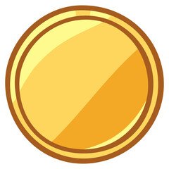 Gold coin. Editable color vector