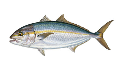 Obraz premium Iconic saltwater game fish illustration, isolated for logos or icons