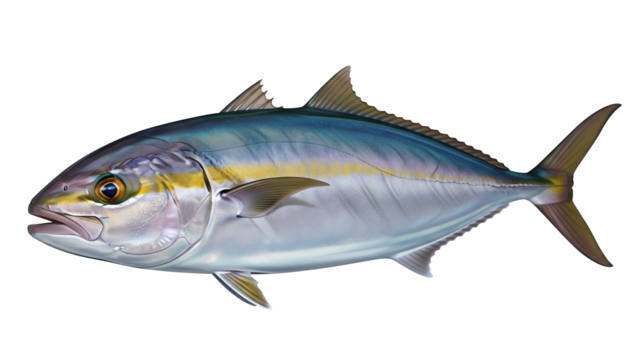 Powerful Yellowtail Amberjack, the ultimate prize for offshore sport fishing