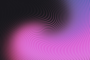 Obraz premium Abstract swirling lines with a gradient from black to pink and purple