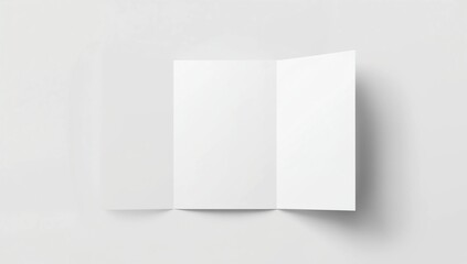blank white trifold leaflet opened
