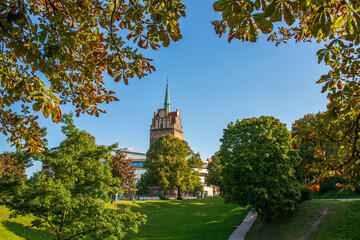 Kr&ouml;peliner Tor in Rostock, im Sp&auml;tsommer, Anfang Herbst