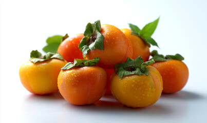 Fresh and plump persimmons