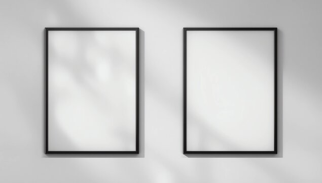 Empty 3D illustration B1 poster mockup with frame