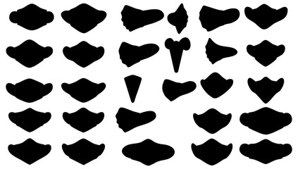 Silhouette Isolated Webbed Footprint Illustration Animal Track Wildlife Element Shape