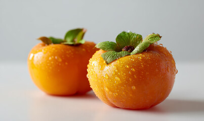 Fresh and plump persimmons