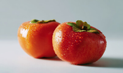 Fresh and plump persimmons
