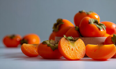 Fresh and plump persimmons