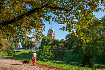 Kr&ouml;peliner Tor in Rostock, im Sp&auml;tsommer, Anfang Herbst