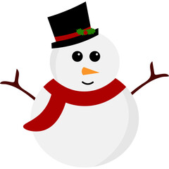 Cute Snowman Illustration