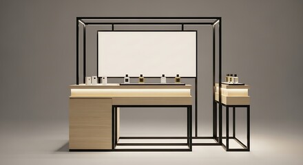 Modern Minimalist Display Unit for Luxury Goods.