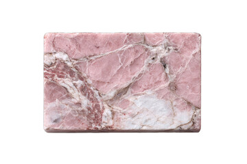 Pink marble slab, rectangular, veined